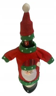 Produktbild von pol-line Weihnachtlicher Flaschenbezug Nikolaus Dekoration