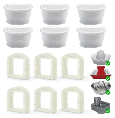 Produktbild von Ersatzfilter für Trinkbrunnen 12er Set Kohlefilter & Schaumfilter Kompatibel mit PetSafe Drinkwell