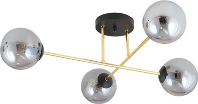 Zdjęcie produktu dla Lampa sufitowa MAGNUM złoto-czarna 4xE14x10W metal wym:26x55x55cm IP20 Emibig
