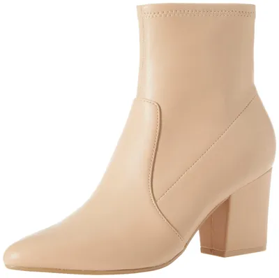 Immagine prodotto di A. Stivaletti aderenti elasticizzati da donna, color beige, in ecopelle