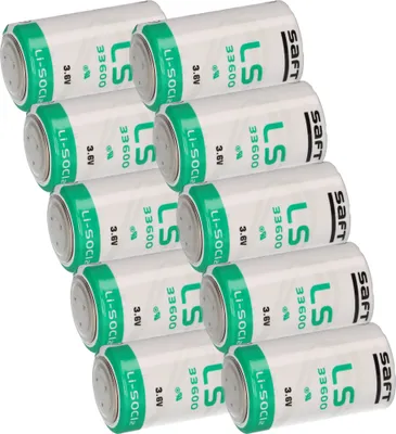 Image de 10x Saft pile lithium 3,6V LS33600 D cellule mono LS 33600