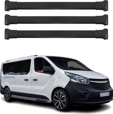 Produktbild von Dachträger Gepäckträger für Fiat Talento 2016-2024 Relingträger Alu Schwarz 3x