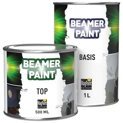 Productafbeelding van MagPaint BeamerPaint 1,5 L – projectieverf voor beamer, projectiescherm op de muur (4 m²)