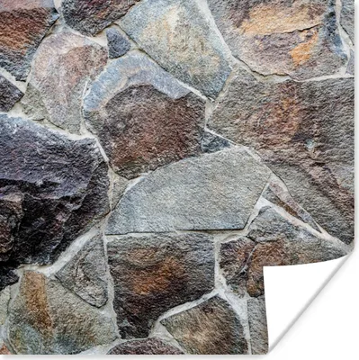 Produktbild von MuchoWow® Poster Mauern - Steine - Robust 50x50 cm - Wohnzimmerdekoration