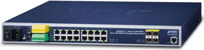 Zdjęcie produktu dla PLANET IGS-5225-16T4S, Zarządzany, L2+, Gigabit Ethernet (10/100/1000), Pełny dupleks, Możliwości montowania w stelażu, 1U