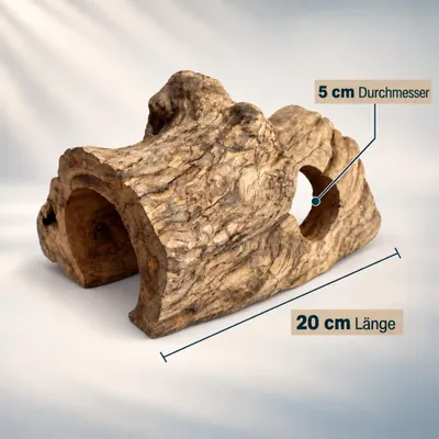 Produktbild von AquaOne Javaholz Aquarium Höhle 20cm Versteck für Garnelen & Welse