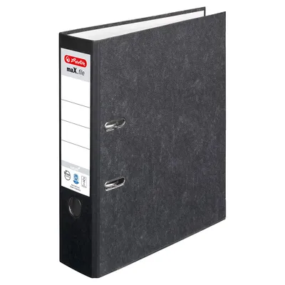Produktbild von Herlitz Ordner maX.file nature Rückenbreite: 80 mm DIN A4 schwarz Rücken