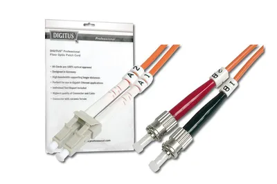 Imagen del producto de Digitus DK-2531-10, 10 metros, I-VH, OM2, con conectores LC y ST