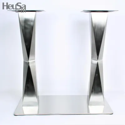 Produktbild von Tischgestell 72 cm, Tischfuß doppel, Edelstahl, rechteckiger Fuß , 'Bochum'