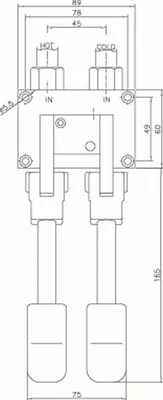 Immagine prodotto di Combisteel, ricambio per pedale di comando: 2 pedali per rubinetto miscelatore.