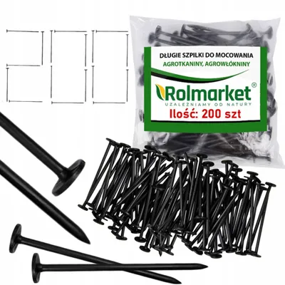 Produktbild von Rolmarket 200x Kunststoff Heringe für Agrotextil 12cm