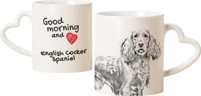 Obrázok produktu pre Anglický kokeršpaniel – šálka so psíkom, rozkošná šálka s uškom v tvare srdca, univerzálny darček značky Art-Dog