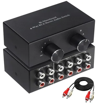 Obrázek produktu pro 4-cestný RCA audio přepínač pro více vstupů