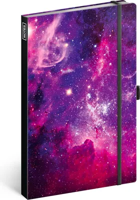 Image de Carnet de notes avec élastique ligné - Bloc-notes pour femmes et filles adolescentes - Journal intime Notebook pour l'école et le travail (Galaxy)