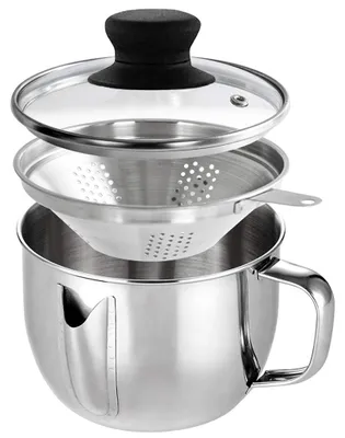 Image de Filtre à passoire avec couvercle pour cuisine - 1000 ml