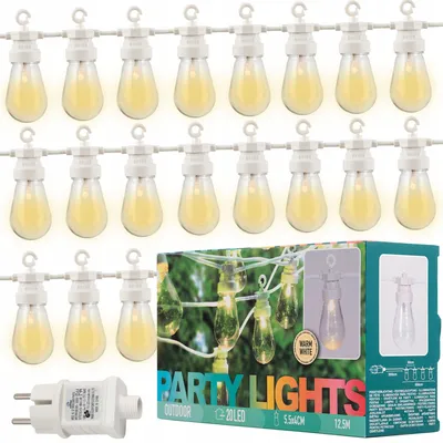 Zdjęcie produktu dla Girlanda Ogrodowa Lampki Ogrodowe Łańcuch Świetlny 20 Led 12,5 M