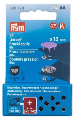 Produktbild von Prym Jersey, Nieten-Druckknopf-Verschluss, Messing, Lila, Rund, , 1,2 cm