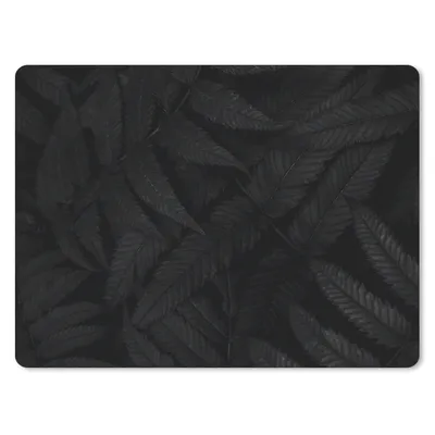 Produktbild von MuchoWow® Mauspad Mousepad Blätter - Schwarz - Weiß - Pflanzen - Botanisch 40x30 cm - Mousepads - Maus Mat - Pad - Mausunterlage - Anti Rutsch