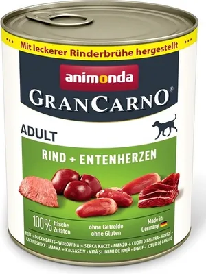 Zdjęcie produktu dla animonda GranCarno Original, Dorosły, Wołowina, Kaczka, 800 g, Bez cukru, Bez soi