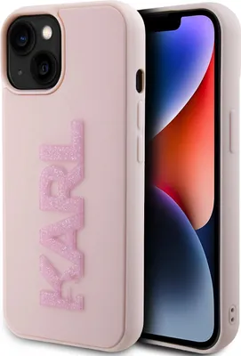 Immagine prodotto di Karl Lagerfeld Klhcp15S3Dmbkcp Custodia rigida per Iphone 15 / 14 / 13 6.1 Różowy/Pink 3D Gomma Glitter Logo