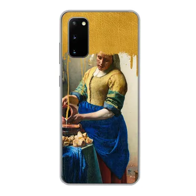 Produktbild von MuchoWow® Handyhülle Schutzhülle Hülle für Samsung Galaxy S20 Milchmädchen - Gold - Alte Meister Silikon Softcase Handy Hülle - Bild