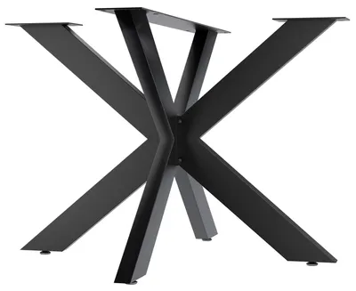 Produktbild von CLP Tischbeine Biloxi aus Stahl in Sternform schwarz Größe 100x100 cm Größe 100x100 cm