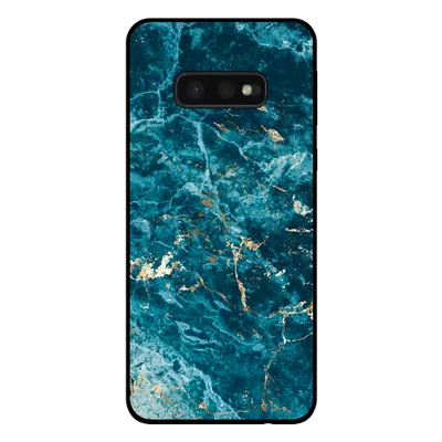 Image de Smartphonica Coque de téléphone pour Samsung Galaxy S10E avec impression marbre - Coque arrière TPU design marbre - Bleu