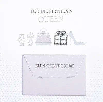 Produktbild von Geburtstag Geldkarte Für die Birthday Queen Serie Diamond Glückwun