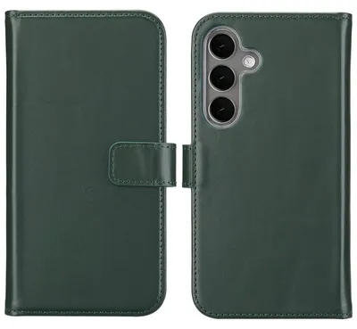 Obrázok produktu pre Selencia Originálne kožené puzdro na knihy pre Samsung Galaxy S25 - zelené