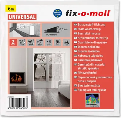 Produktbild von Schaumstoffdichtung fix-o-moll 6m x 10mm x 4mm