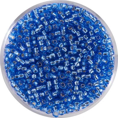 Produktbild von Miyuki-Rocailles, 2,2mm, 12g silverlined light safir