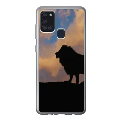 Produktbild von MuchoWow® Handyhülle Schutzhülle Hülle für Samsung Galaxy A21s Löwe - Sonnenuntergang - Wild Silikon Softcase Handy Hülle - Hartschale