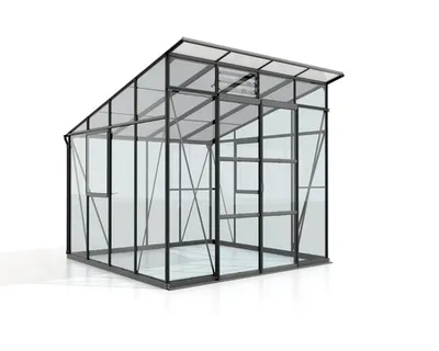 Obrázek produktu pro Skleník Vitavia Playa 7600 kombinace skla a polykarbonátu 258 x 291,6 cm černý vč. základového rámu