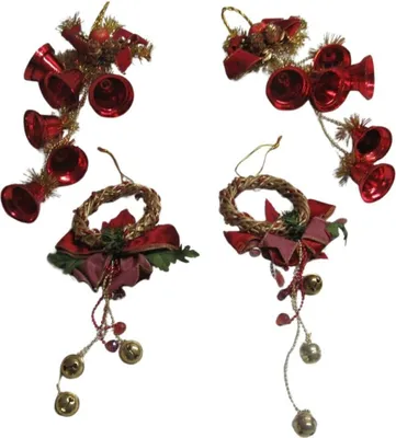 Produktbild von 4er Set Weihnachtsdeko Kranz Glocke Weihnachten Türdekoration Fensterdeko Nr.211