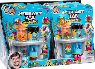 Immagine prodotto di Pack of 5 mini figurines - MRBEAST LAB - SWARMS ATOMIC - Ages 5 and up