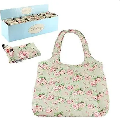 Produktbild von Einkaufstasche mit Rosen-Design, Maße: 38cm Höhe, 17cm Breite, 12cm Tiefe