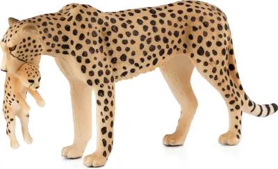 Obrázok produktu pre Mojo Fun Cheetah Female with Cub, 3 rok / roky, Wildlife, Žltá, Čierna, Biela, Polyvinylchlorid (PVC)