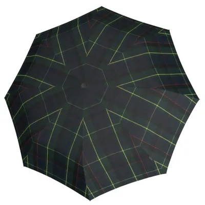 Produktbild von Knirps Taschenregenschirm Regenschirm T.200 Medium Duomatic Check Hunter #2 grün