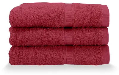 Zdjęcie produktu dla Ręcznik gościnny, frotte, wykonany w 100% z bawełny, chłonny, 40 x 60 cm, kolor bordowy