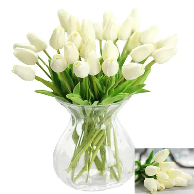 Produktbild von 30 Künstliche Tulpen Geflschte Tulpen Blumen Blumenstrue Blumen