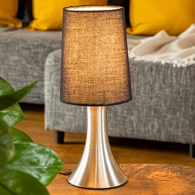 Produktbild von AS Tischlampe Antik Nachttischlampe touch Nacht 3 Stufen Schwarz Tischleuchte 30 cm AS