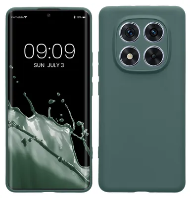 Produktbild von kwmobile Handyhülle für Xiaomi Redmi Note 14 Pro 5G / Poco X7 Hülle - weiches Handy Silikon Case - Schutzhülle Cover - Blaugrün