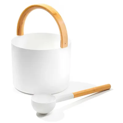 Produktbild von SET> KOLO Sauna Kübel 2 + Kelle, weiss