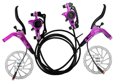 Zdjęcie produktu dla Zestaw hydraulicznych hamulców tarczowych z rotorami 160 mm do rowerów elektrycznych