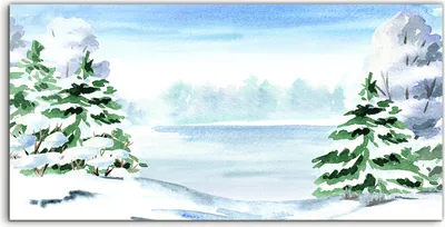 Produktbild von Coloray Spritzschutz aus Glas 100x50  Wandkunst Küchenrückwand Winterlandschaft gefroren Schnee Bäume