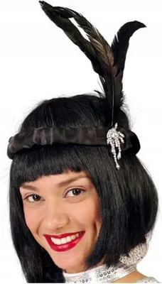 Produktbild von Charlestone Retro Federstirnband schwarz, 1 Stk.