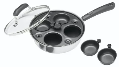 Immagine prodotto di Svelatore di uova / padella per la cottura in camicia, 4 tazze - Kitchen Craft