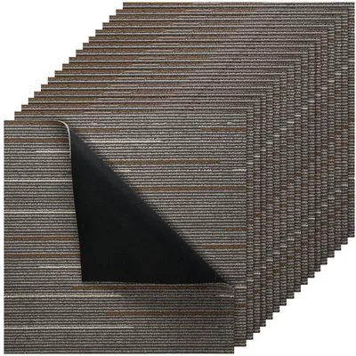 Immagine prodotto di VEVOR quadrotte di moquette 609,6 x 609,6 x 6 mm, confezione da 24, moquette modulare con una superficie di 9 m², pavimentazione in moquette, facile sostituzione fai da te per soggiorno e ufficio, marrone scuro
