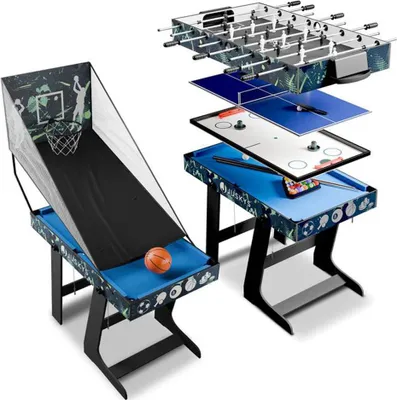 Obrázek produktu pro Společenská stolní hra 24875, kouzelný herní stůl 5v1, multifunkční stůl, 104 x 58 x 73 cm