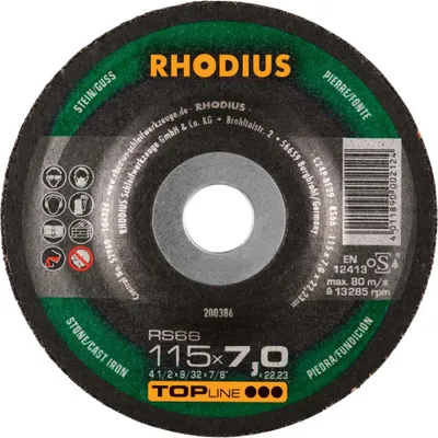 Produktbild von Rhodius Schleifscheibe RS 66 115x7,0x22,23mm Stein Topline - 200386
